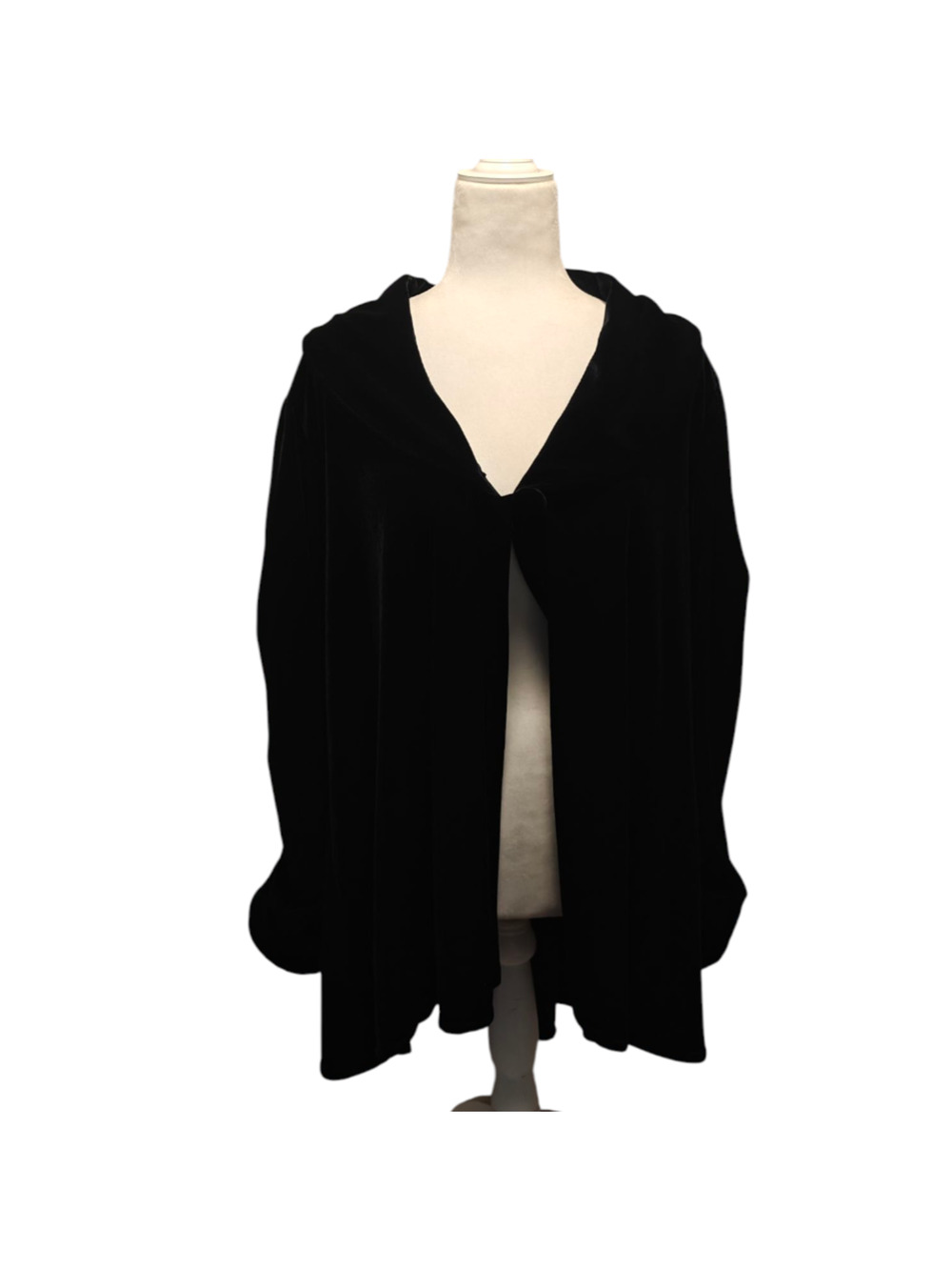 Vintage Black made velvet Cape sz S/M